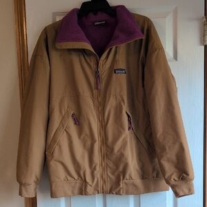 Patagonia Synchilla Shelled Jacket Nest Brown W/Amaranth Pink Size L